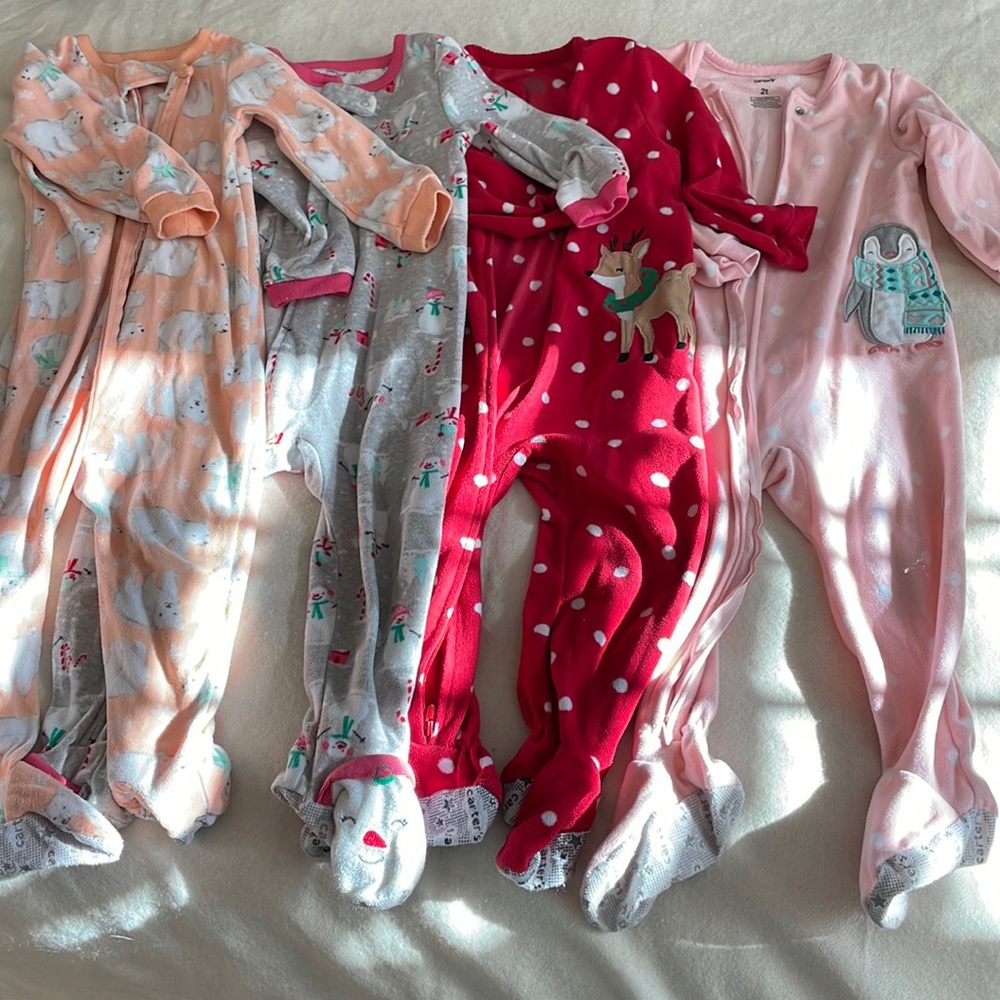 Carters footed pajamas 2T